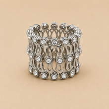 Cirvara Ring-Bracelet Duo in Silver