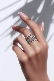 Cirvara Ring-Bracelet Duo in Silver