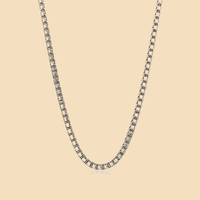 Silver Radiance Link Necklace