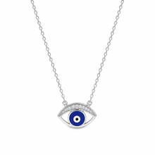 Blue Luma Eye Pendant in silver