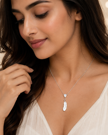 Feather Pendant in silver