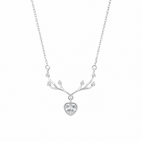 Velin Antler Pendant in silver