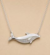 Dolphin shaped Pendant in silver
