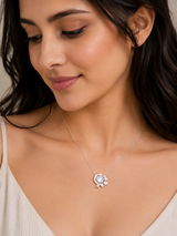 Radiant Charm Pendant in Silver