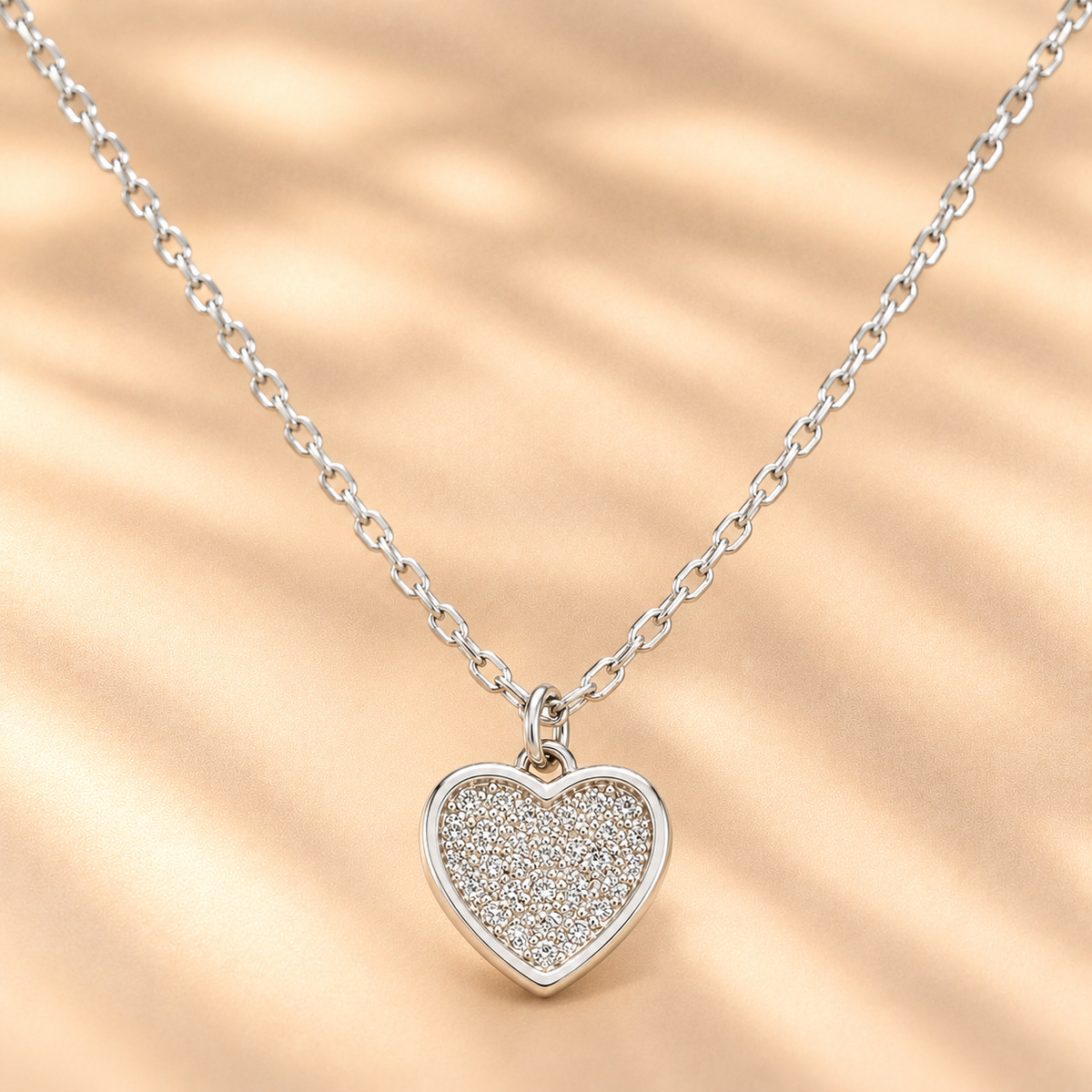 Minimal Heart shaped Pendant in silver