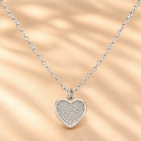 Minimal Heart shaped Pendant in silver
