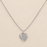 Minimal Heart shaped Pendant in silver