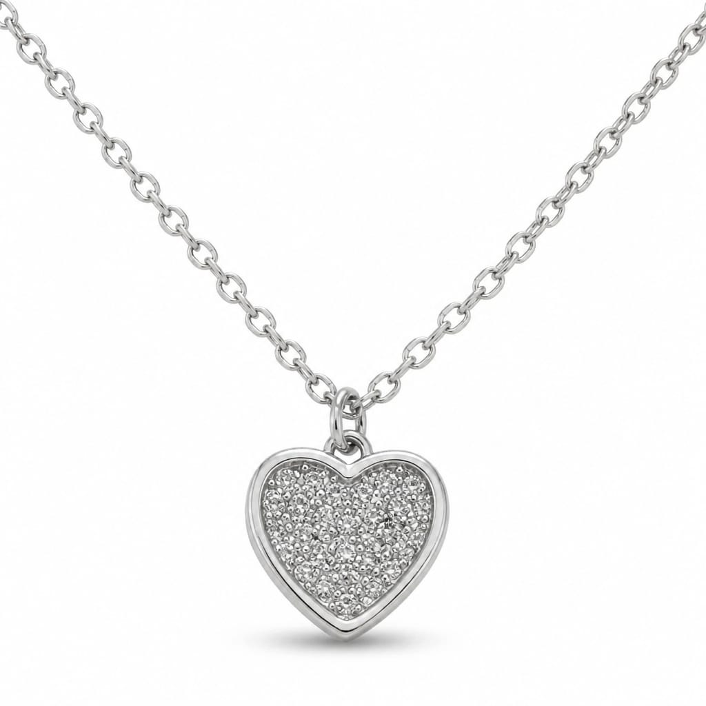 Minimal Heart shaped Pendant in silver