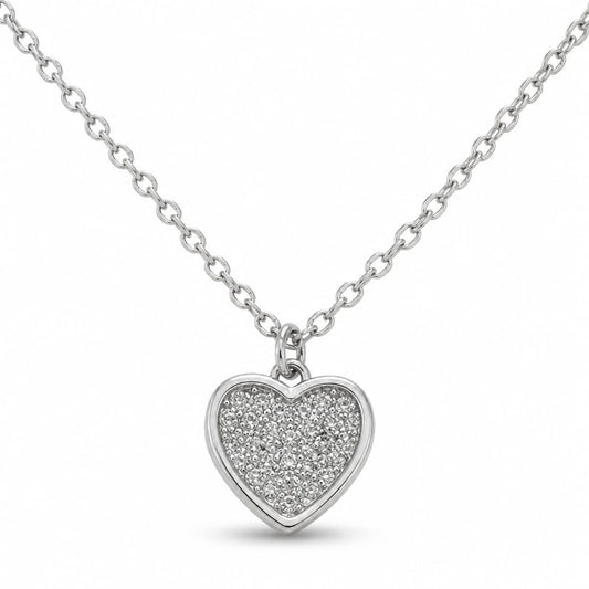 Minimal Heart shaped Pendant in silver