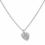 Minimal Heart shaped Pendant in silver