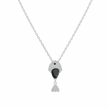 Silver-black fish shaped Pendant