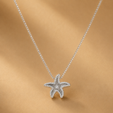 Star Patterned Pendant in silver