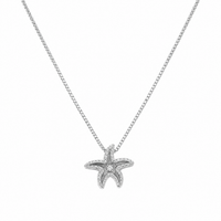 Star Patterned Pendant in silver