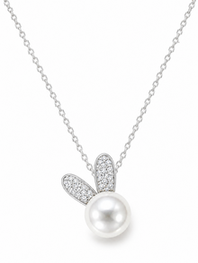 Bunny ears Pendant in silver