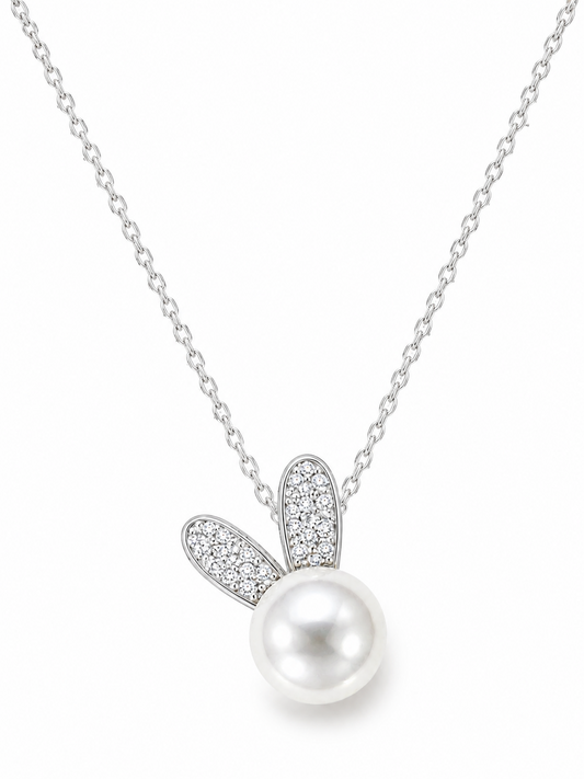Bunny ears Pendant in silver