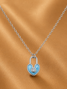 Locked in Love Pendant in silver