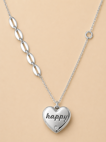 Happy Heart Necklace in silver