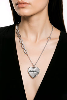 Happy Heart Necklace in silver
