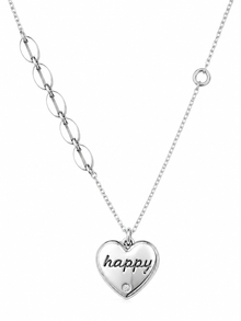 Happy Heart Necklace in silver