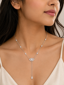 Silver Grace Eye patterned Pendant