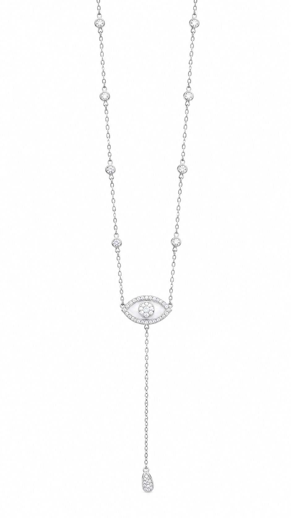 Silver Grace Eye patterned Pendant