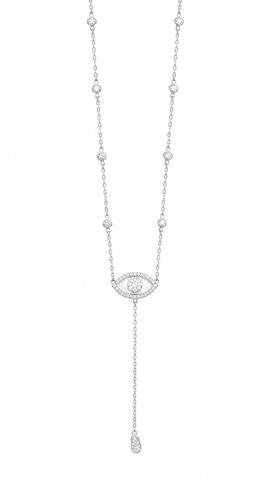 Silver Grace Eye patterned Pendant