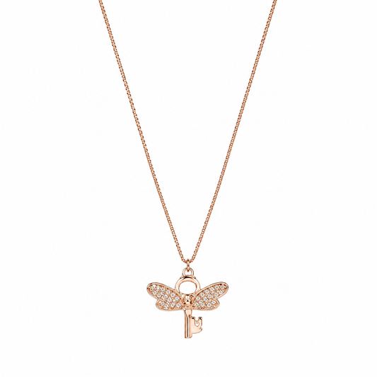 Aurora Key Pendant in Rose Gold