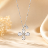 Flower shaped Women`s Pendant in silver