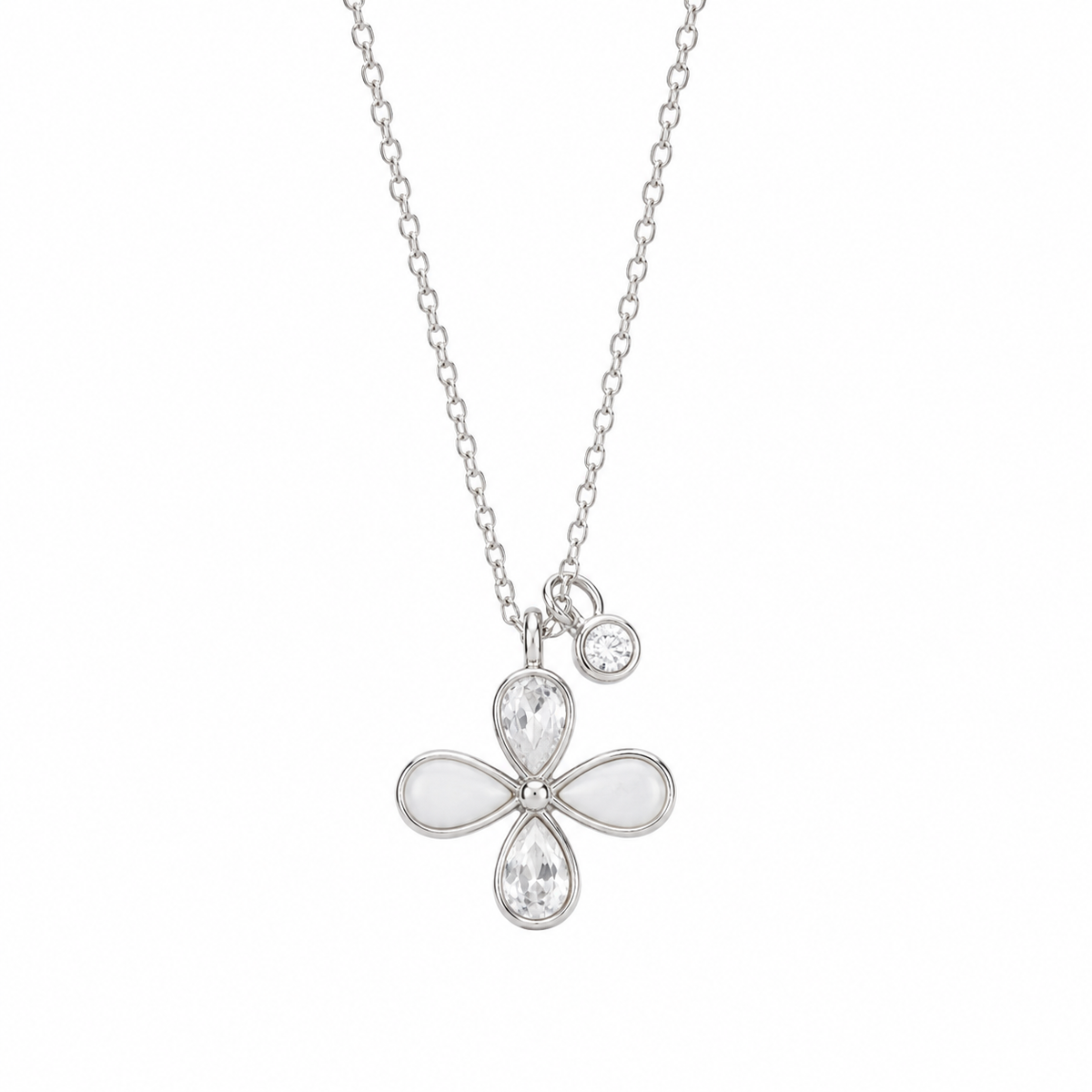 Flower shaped Women`s Pendant in silver