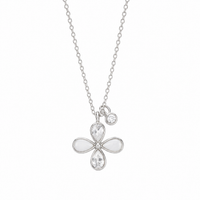 Flower shaped Women`s Pendant in silver