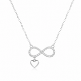 Infinity shaped with little heart Women`s Pendant