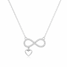 Infinity shaped with little heart Women`s Pendant