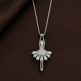Silver Ball doll patterned women`s Pendant