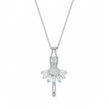 Silver Ball doll patterned women`s Pendant