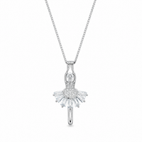 Silver Ball doll patterned women`s Pendant