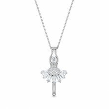 Silver Ball doll patterned women`s Pendant