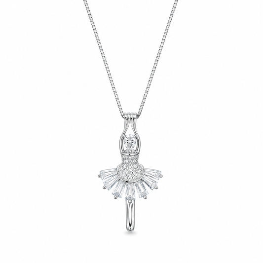 Silver Ball doll patterned women`s Pendant