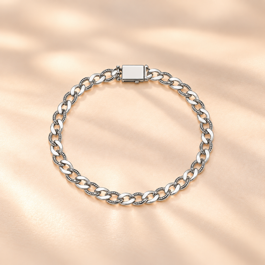 Silver Infinity Legacy Men`s Bracelet