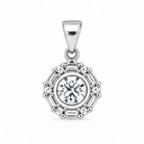 Lucent Core Pendant with earrings in silver