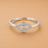 Silver Radiance halo Women`s Ring