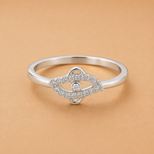 Silver Radiance halo Women`s Ring