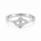 Silver Radiance halo Women`s Ring