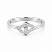 Silver Radiance halo Women`s Ring