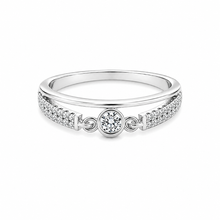 Bezel Brilliance Women`s Ring in Silver