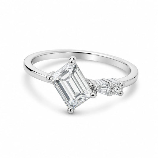 Square Brilliance Ring in Silver