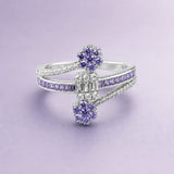 Purple Majesty Women`s Ring in Silver