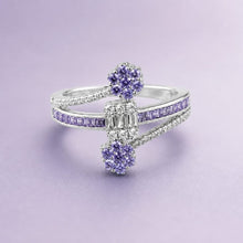 Purple Majesty Women`s Ring in Silver