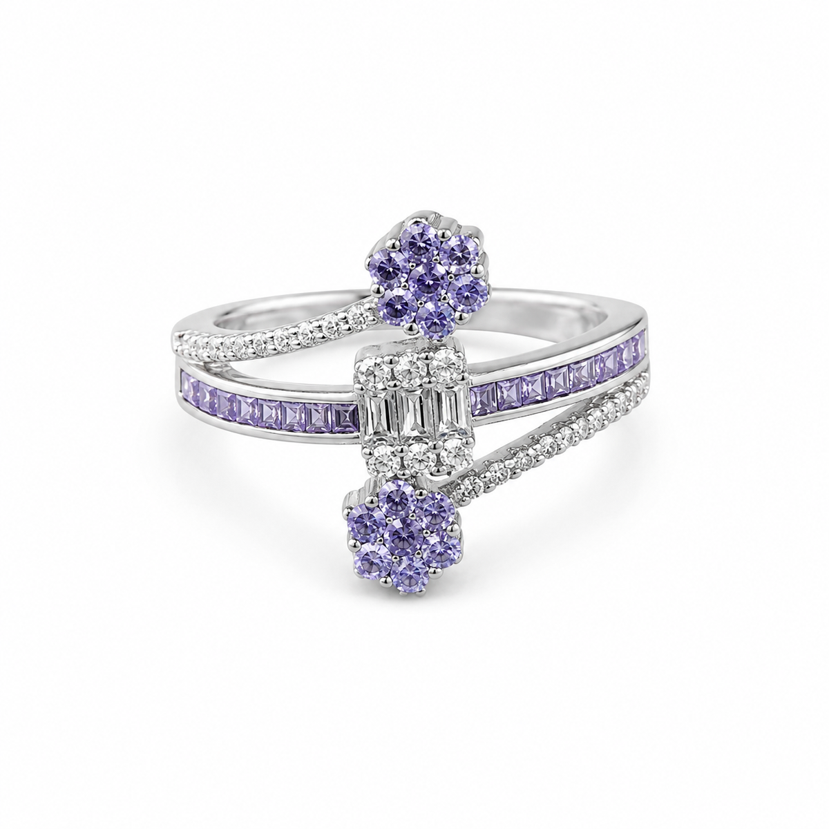Purple Majesty Women`s Ring in Silver