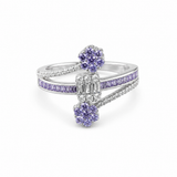 Purple Majesty Women`s Ring in Silver
