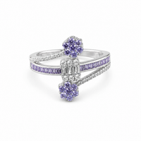 Purple Majesty Women`s Ring in Silver